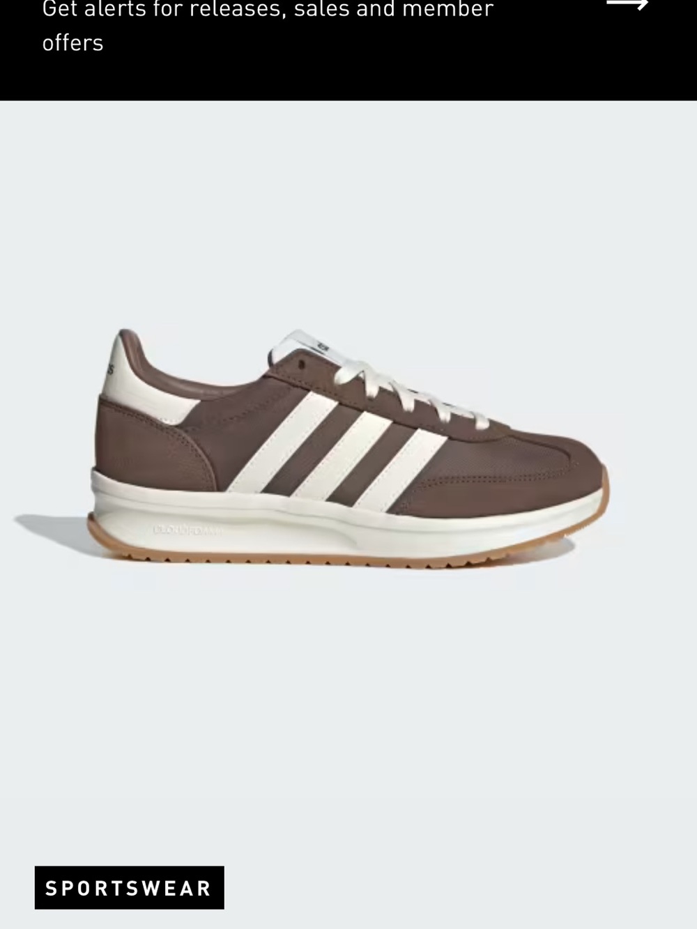 adidas Men’s Brown Sneakers with White Stripes